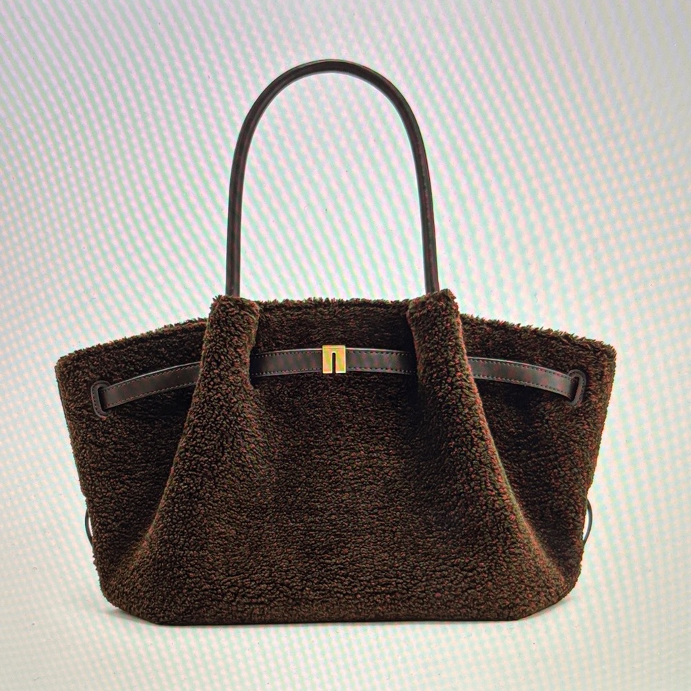 JW PEI Faux Shearling Tote Bag